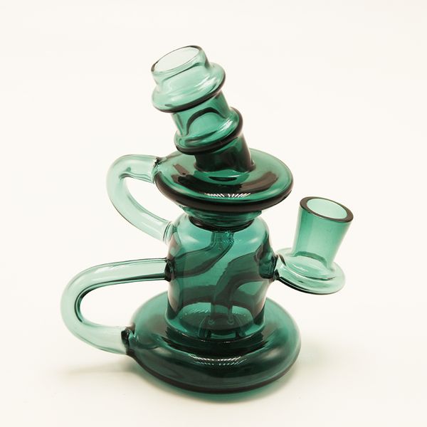 

DHL Бесплатная Teal Dab Rig Стеклянные Бонги Барботер Трубы для воды Воск Нефтяные Буровые Установки Мини Сота Маленький Фильтр Голова 14 мм Совместное Мини Бонг