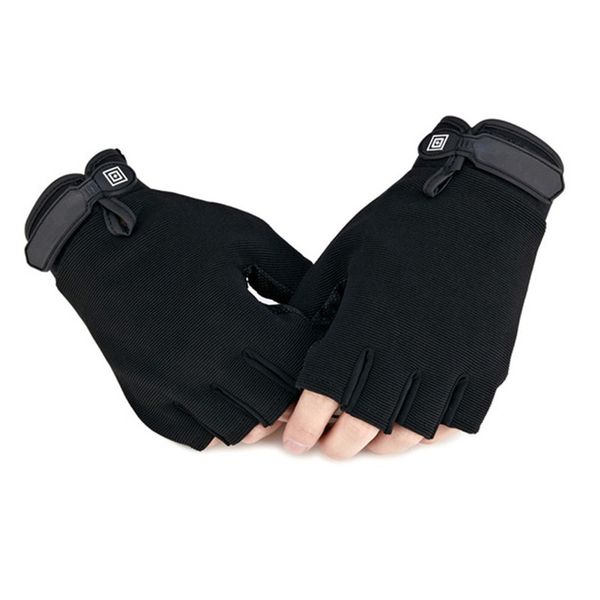 

men women black colour hiking camping gloves gym half finger glove multifunction weight lifting anti-slip gloves ing