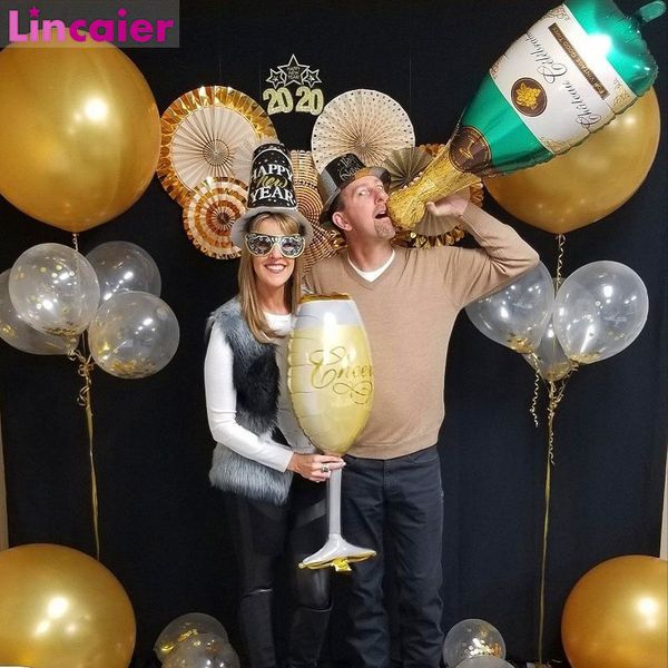 

big champagne foil balloons 2019 merry christmas 2020 happy new year party decorations for home tree ornaments supplies