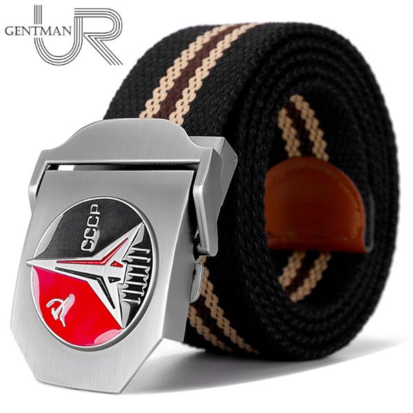 

new men & women belt 3d soviet space flight patriotic canvas belt soviet memory cccp jeans tactical belts, Black;brown