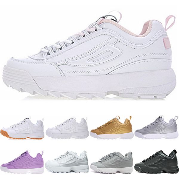 

discount Disruptors II casual shoes for men women new White Gum Silver white black grey fashion sports sneaker mens shoes
