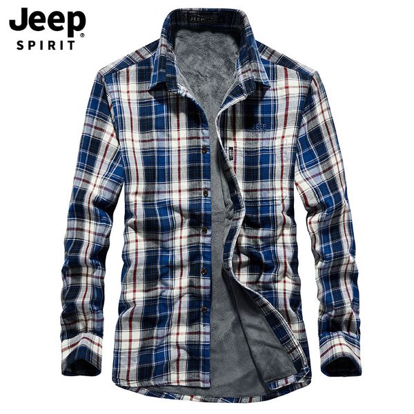 

spirit brand shirts men casual shirts fleece thick warm winter shirt men plaid long sleeves fashion mens size -4xl, White;black