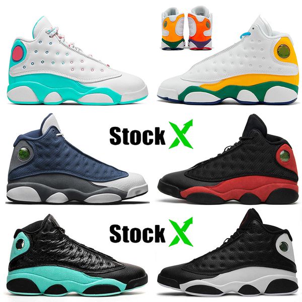 

fashion 2020 jumpman flint 13 bred womens mens basketball shoes 13s soar green pink playground reverse he got game island green sneakers, White;red