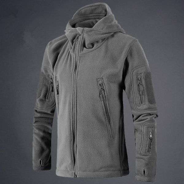 

2019 tactical jacket men army windbreaker clothes male multi pockets fleece outerwear hoodie coat for men, Black;brown