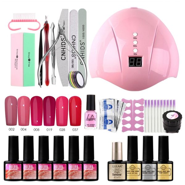 

full nail art set nail polish gel polish remover manicure set with uv led lamp manicure kits