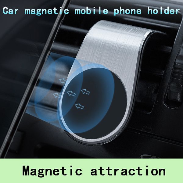 

universal car phone magnetic attraction holder metal car air outlet cellphone gps bracket for samsung phone