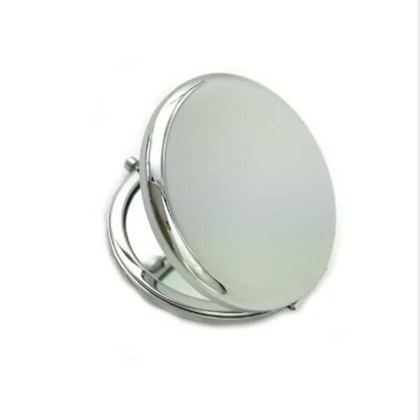 

wholesale 100pcs 70mm blank compact mirror silver & golden makeup mirror -dhl ing