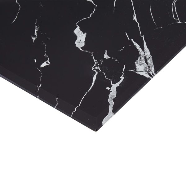 

table black square 80x80 cm marble dining room furniture