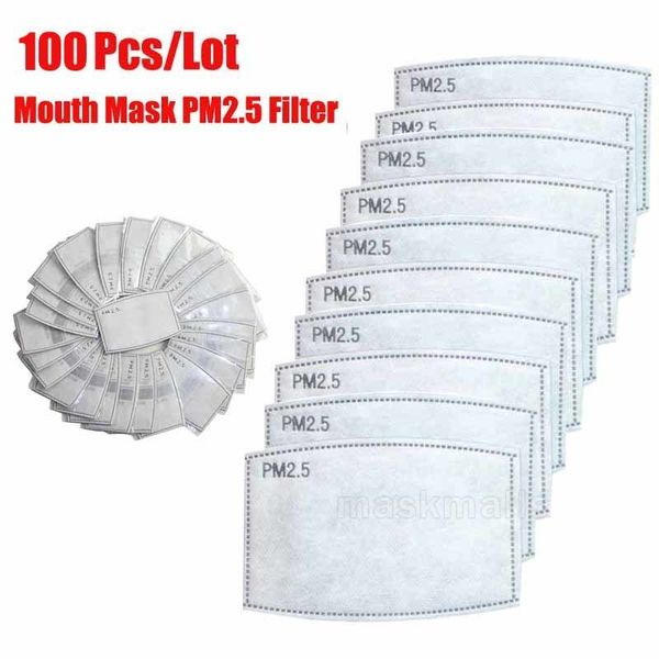 

100pcs/lot pm2.5 activated carbon mask filter anti haze mask 5 layers air filter bacteria proof anti-fumes respirator