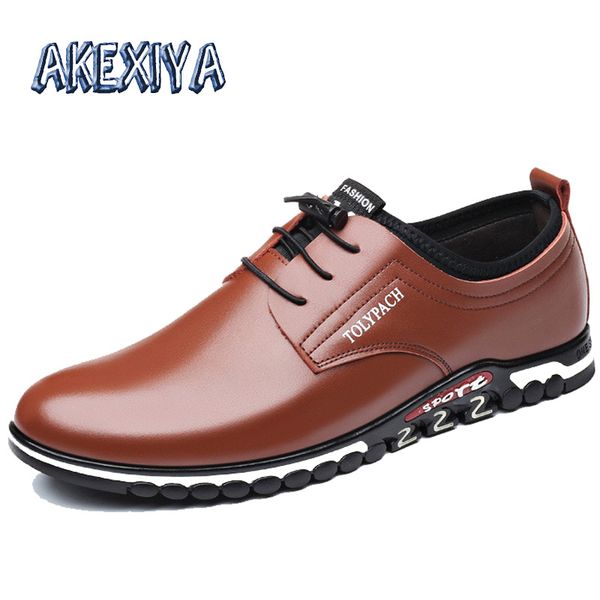 

2020 new mens casual shoes genuine leather mens buiness formal shoes fashion men's oxford moccasins breathable man dresses, Black