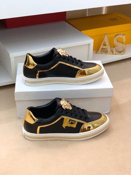 

fast delivery new men's luxury sports casual shoes fashion brand autumn and winter design classic pattern non-slip flat bottom jhrf, Black