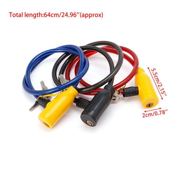 

randomly delivered lock head cable anti-theft bike bicycle scooter security lock safety lock