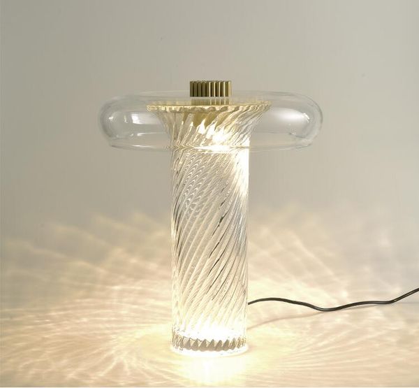 

nordic creative pattern glass lamp modern minimalist living room study bedside light luxury table lamp frosted glass