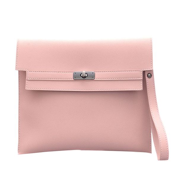 

lady hand bag casual pu leather solid color simple style women bag -opk