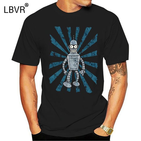 

100% cotton o-neck printed t-shirt vintage bender t-shirt, White;black