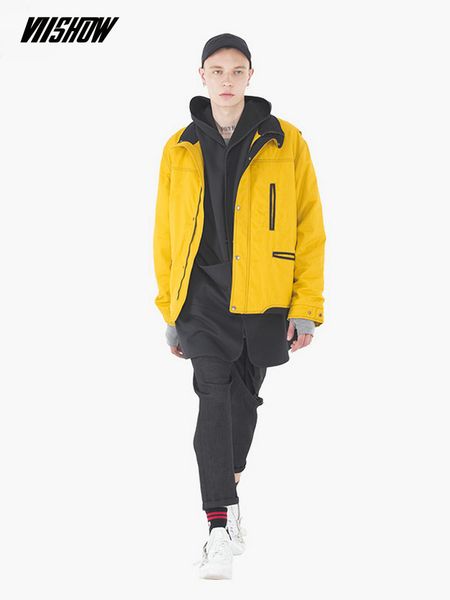 

viishow mens winter parkas brand men's winter jacket men clothes 2018 new patchwork coat men parkas homme hiver mc2353184, Black
