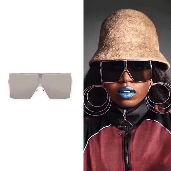 

luxury sunglasses fashion women brand deisnger popular full frame uv400 lens summer style big square frame come with case, White;black