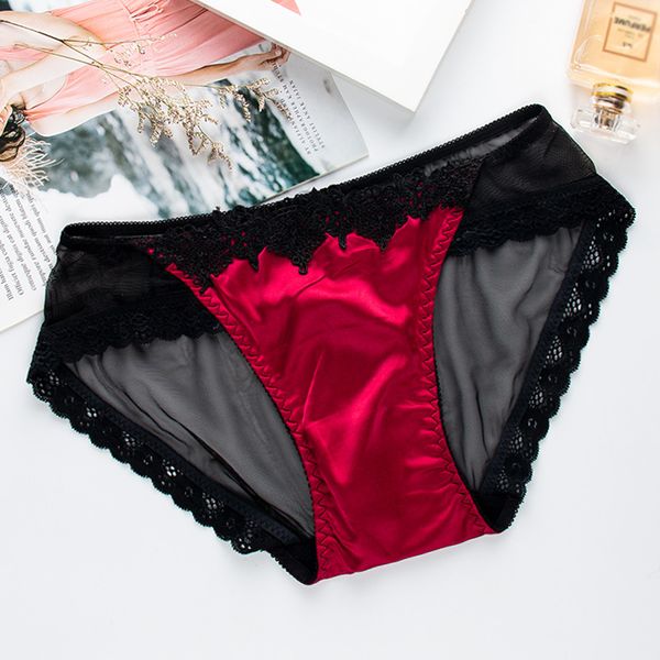 

12 colors briefs lace panties women transparent underwear women ladies lingerie majtki damskie wife lover gift, Black;pink