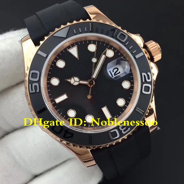 

men's auto 40mm bp factory swiss cal.3135 automatic 316l steel black dial everose gold oysterflex bracelet watch 116655 126655 mens wat, Slivery;brown