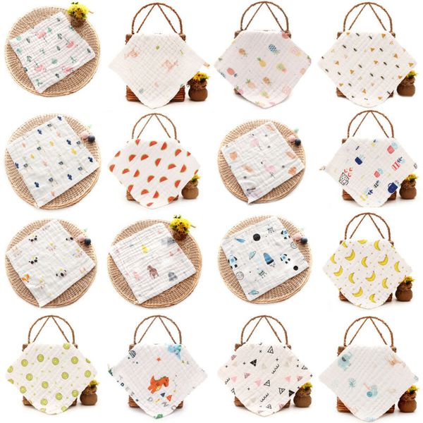 

4pcs baby boy girl bibs newborn scarf feeding smock infant towel burp cloths comfortable soft towel