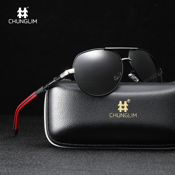 

chunglim classical hd sunglasses men polarized brand women sun glasses uv400 anti glare driving shades for men/women, White;black
