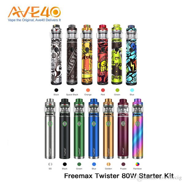 

Оригинальный комплект FreeMax Twister 80W С Fireluke 2 Танк с Fireluke Mesh Катушки FreeMax Twister Vape Tank