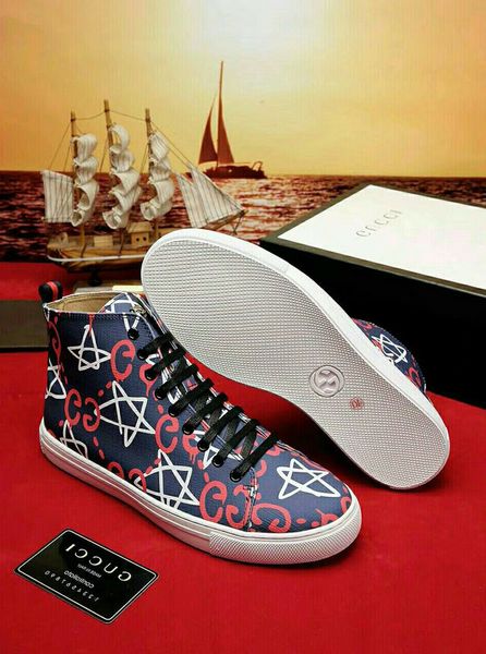 

duping520 men leather high-sneaker with bee blooms snake dragon tiger head feline shoes woman man sneakers sports shoes