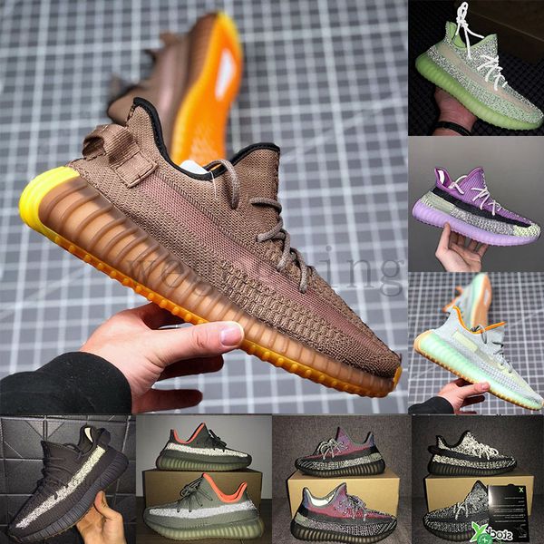 

size 13 with box 2020 desert sage 3m reflective black tailgate cinder kanye west designer sports sneakers v2 yecheil flax clay running shoes
