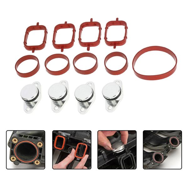 

4 pieces 33mm swirl flap blanking bungs gasket kit for bmw e91 e39 e46 e38
