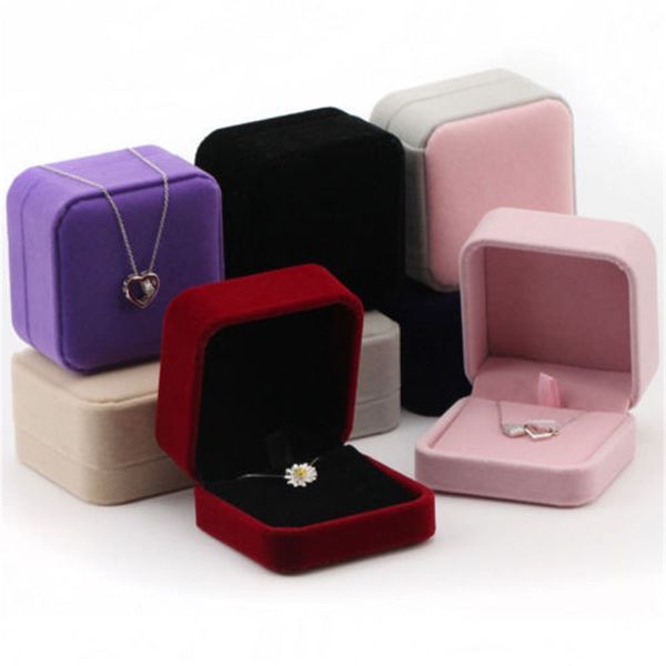 

1pcs squre wedding velvet earrings ring box jewelry display case holder gift boxes amazing organizer c19021601, Black;white