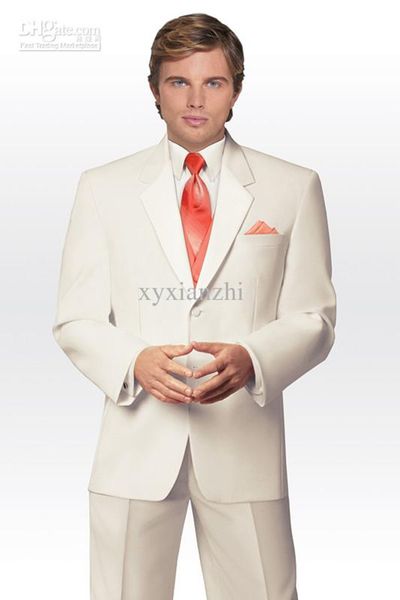 

2020 new arrive men tuxedo for wedding groom wear cream prom suits dress 3 piece suit, White;black