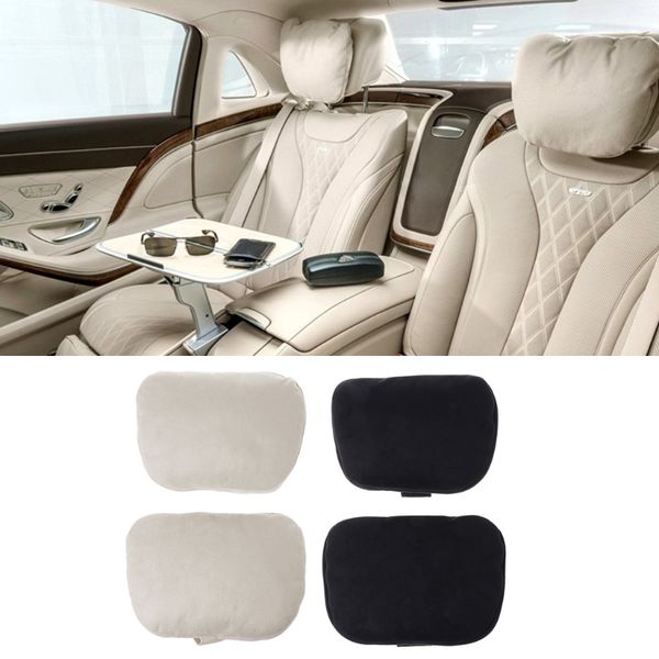 

qilejvs 2 pcs universal car headrest s class ultra soft pillow for maybach