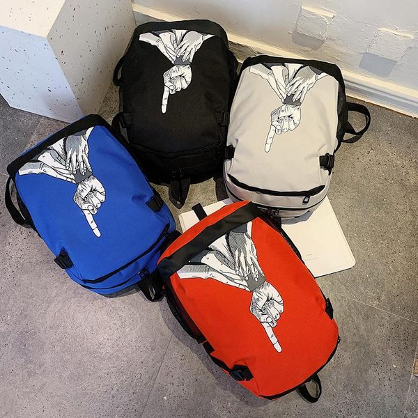 

stylish brand backpack with letter and tick printed new tide backpack designer school bag stylish tide mens luxury bags for women #cx43