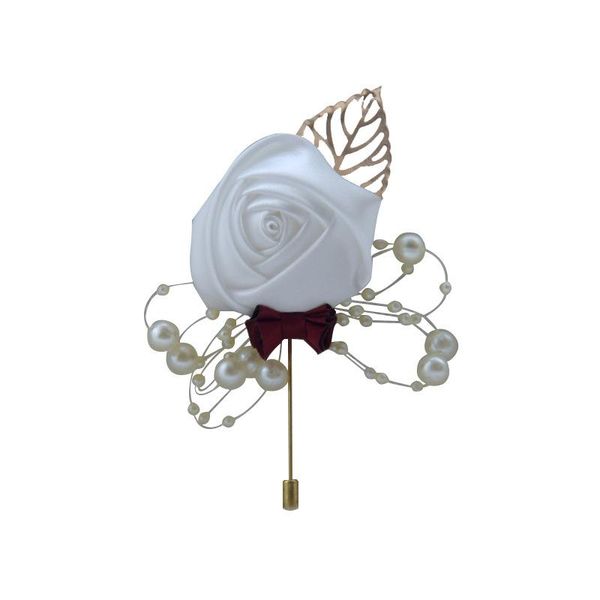 

3.5cm сатин роза diy groom бутоньерка люди pin корсаж костюм для свадебных цветов партии украшения cywok, Black;gray