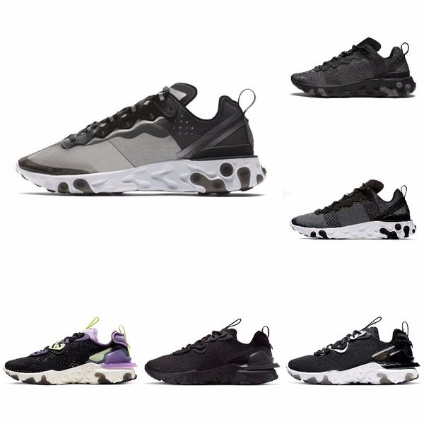

new ashion react element running shoes fo men women light bone triple black royal solar team red mens trainers sports sneaker runner s#07146