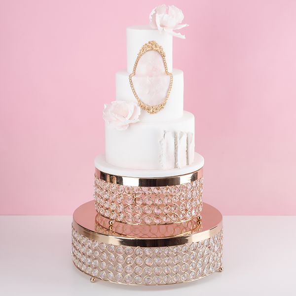 

wedding party event cake accessory crystal beaded cake stand
