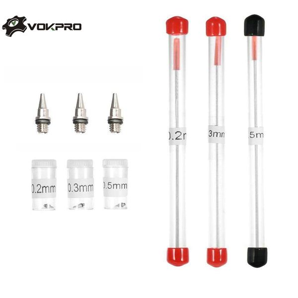 

0.2/0.3/0.5mm airbrush nozzle needle replacement parts for airbrushes spray gun model spraying paint sprayer tool accessories