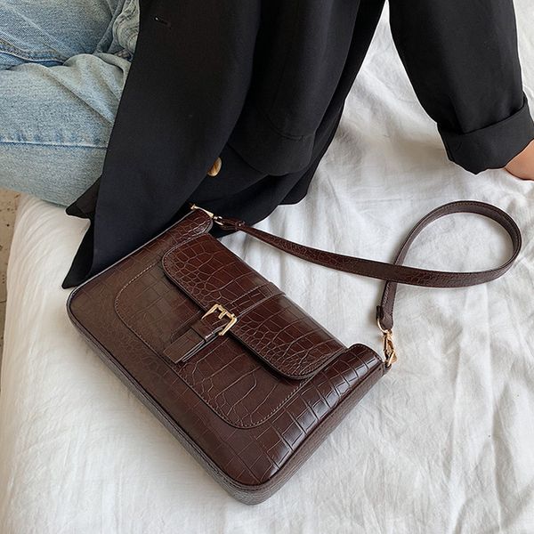 

women shoulder bag pu leather alligator flap clutches luxury tote handbag designer drop shipping