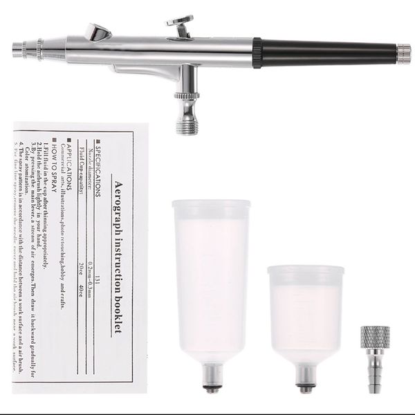 

0.3mm spray gravity feed double action airbrush cake tattoo decorating brushes sprayer pen for nail manicure air brush