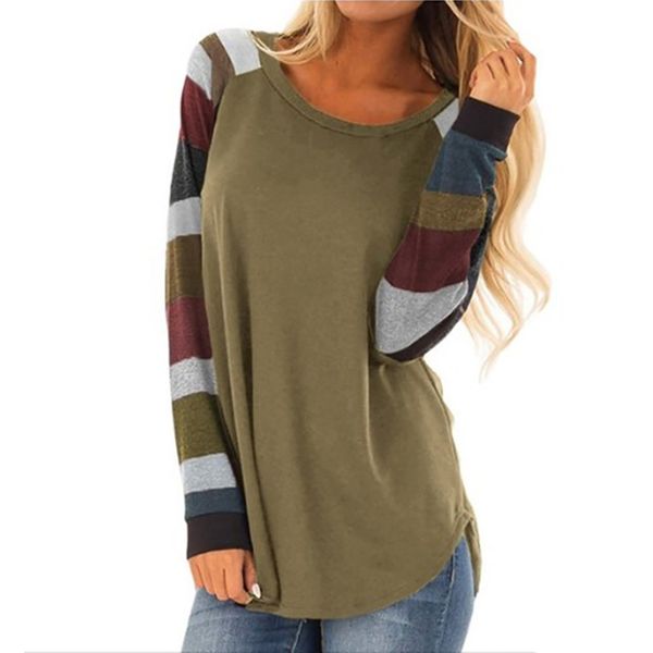 

Summer Sexy T Shirt Women Tops Long Sleeve O Neck Green Black Women T-shirts Tops Tees