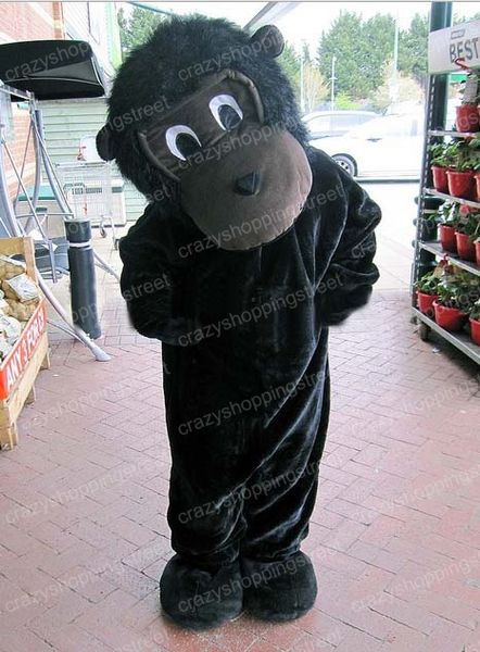 

halloween black gorilla monkey mascot costume orangutan animal anime theme character christmas carnival party fancy dress outfit, Red;yellow