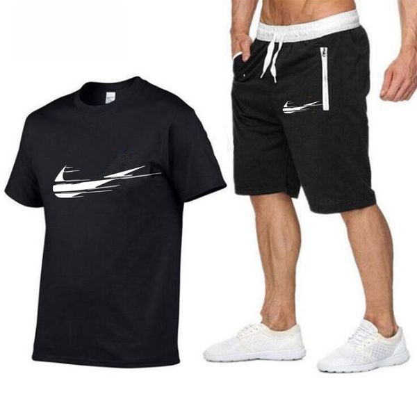 

дизайнер men summer shorts костюмы костюмы sportsuit 2 шт tee shirt установить повседневная мужская майка шорты брюки размер s-2xl c628, Gray