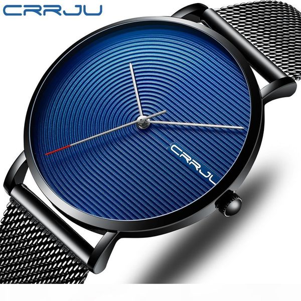 

relogio crrju new мужчина для мужчин часы классический buiness мужские наручные часы мода простой водонепроницаемый ультра стальной сетки ча, Slivery;brown