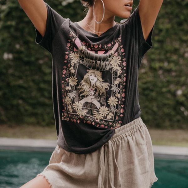

jastie follow the sun tee women 2019 summer shirt short sleeve o-neck pullover black boho t shirt blusa womens clothing, White