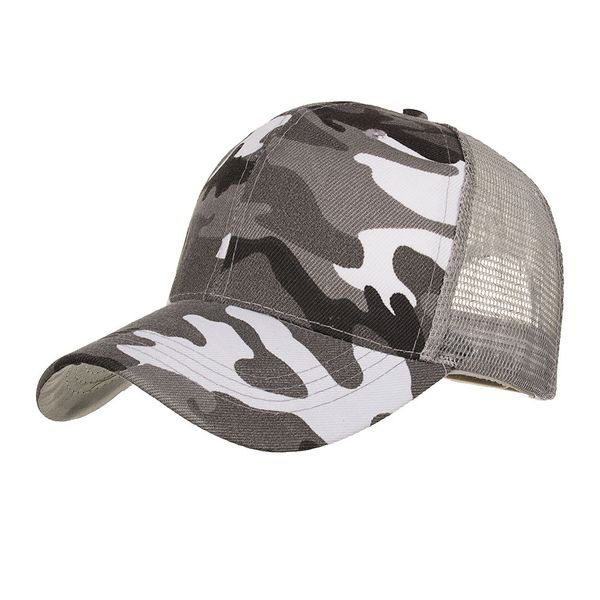 

2018 new fashion camouflage summer cap mesh hats for men women casual hats hip hop baseball caps w314, Blue;gray