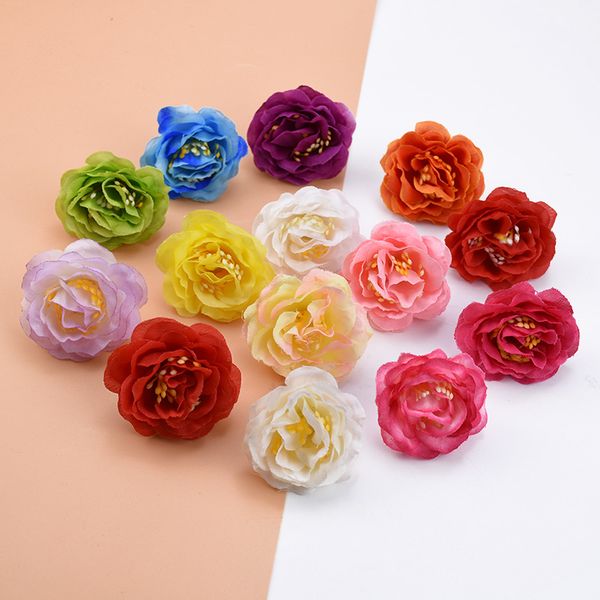 

100/200pcs home decoration accessories silk roses wedding decorative flowers wreaths artificial flowers christmas diy gifts box