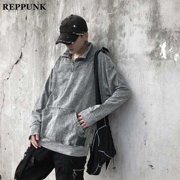 

2020 мужчина толстовка o-образный вырез с карманой негабаритного harajuku streetwear hip hop cottton hoody для мужского качества сыпучих тол, Black