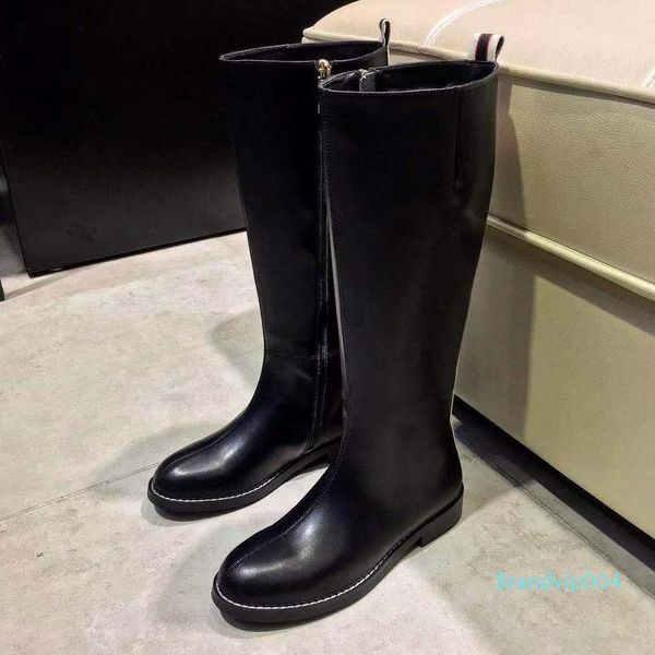 

2019 designer women boots fashion casual shoes leather spring autumn black letter 9948ce