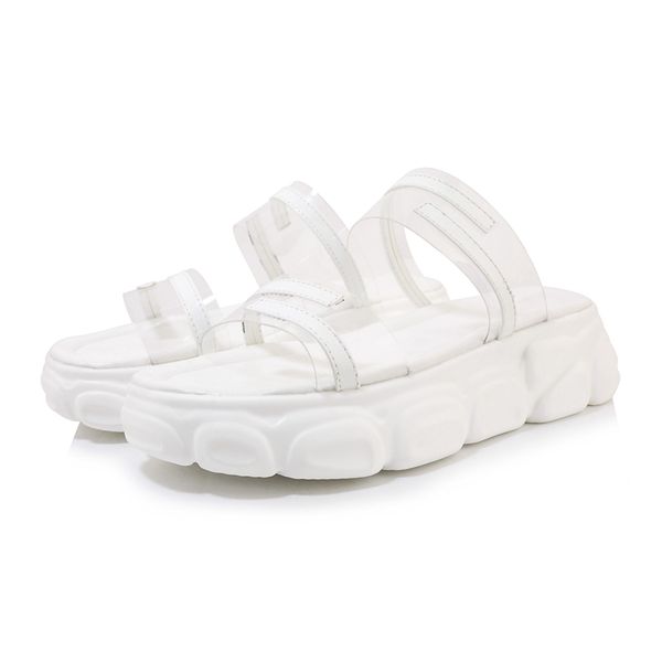 

sandals big size simple transparent ladies summer platform women shoes woman, Black