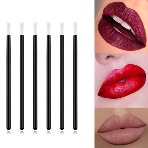 

2019 50pcs disposable lip brush lip liner brush kit nylon bristles plastic handle cosmetic makeup tools